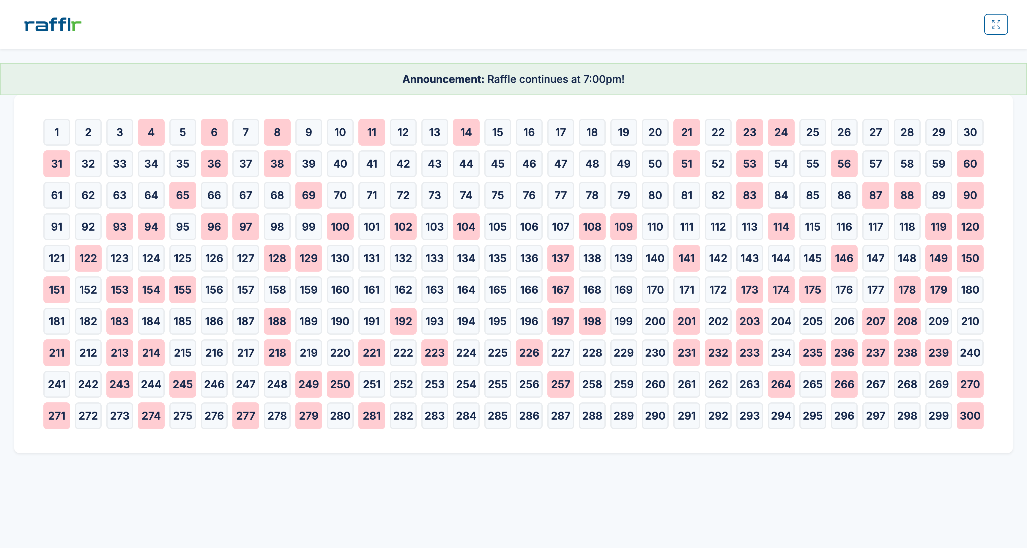 rafflr screenshot